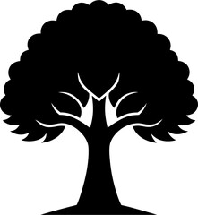 vector tree silhouette isolated