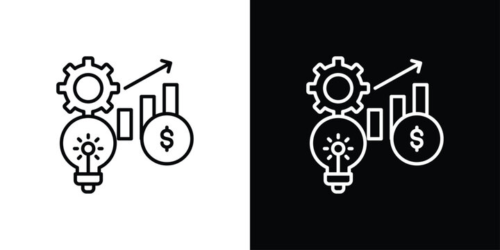 Development Icon Sheet Multiple Style Collection Isolated Vector