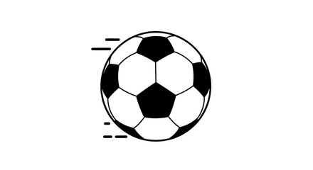 Obraz premium Black and White Soccer Ball Illustration 1.