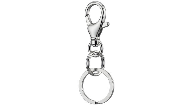 Metal Keychain with Removable Round Trolley Token Coin for Shopping Cart