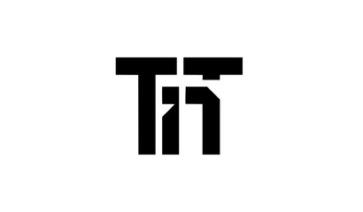 Obraz premium Bold TT monogram logo with creative negative space lettering
