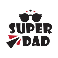 Super Dad Logo vector illustration. Super Dad typography icon symbol.