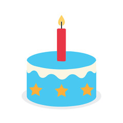 Birthday cake with candle