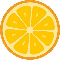 Fresh Orange Slice Vector Illustration © Opik