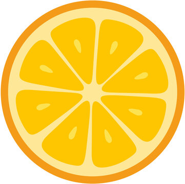 Fresh Orange Slice Vector Illustration