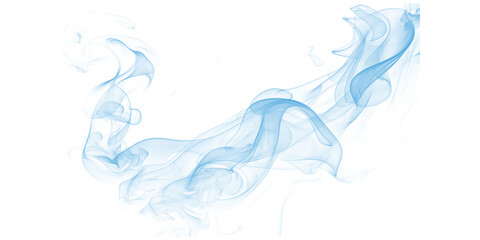 A mesmerizing stream of blue smoke swirling against a dark background