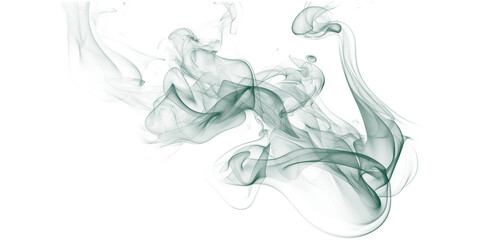 A mesmerizing display of green smoke swirling against a dark background