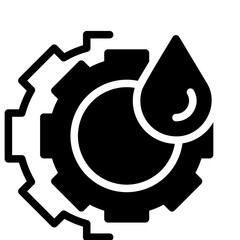 Oil and Gear System Automotive line icon