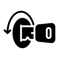 Car Ignition System Automotive line icon