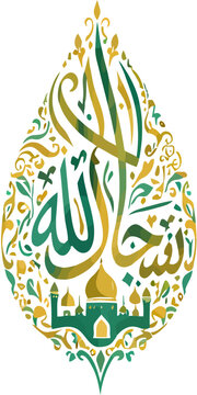 The image displays an artistic representation of Islamic calligraphy. It features the phrase "Bismillah hir Rahman nir Raheem" (In the name of Allah, the Most Gracious, the Most Merciful) in elegant