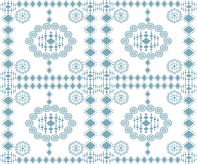 Geometric seamless pattern with cold tones 