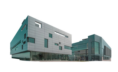 Naklejka premium Modern office png sticker, laboratory architecture, transparent background