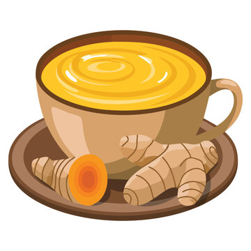 Traditional drink wedang bandrek susu from West Java illustration ideal for cultural food posters menu design beverage branding and culinary heritage themes