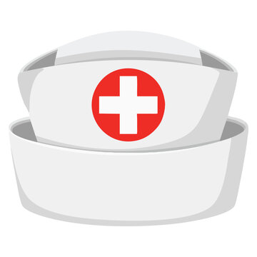 Nurse cap vector isolated illustration designed for healthcare medical profession nursing uniform hospital education and clinical themed graphics
