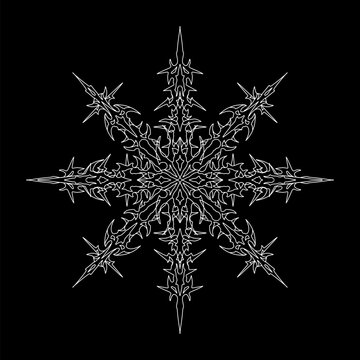 Abstract star shape sigil vector design for logo, tattoo, dark symbol print apparel merchandise