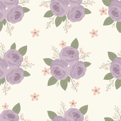 Vintage_Pastel_Purple_Rose_Bouquet_Seamless_Pattern