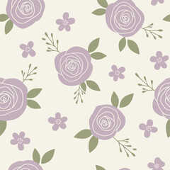 Minimalist_Pastel_Purple_Rose_with_Pink_Floral_and_Leaves_Pattern