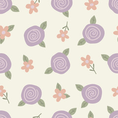 Minimalist_Pastel_Purple_Rose_and_Orange_Floral_Pattern