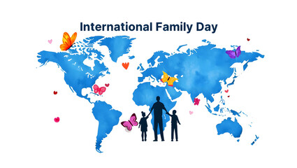 Naklejka premium International family day silhouette on transparent background