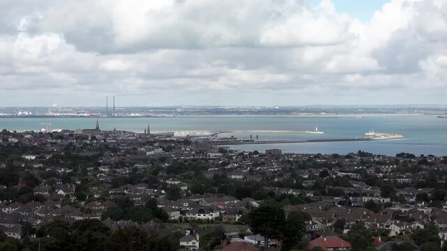 Aerial timelapse of Dublin , Ireland