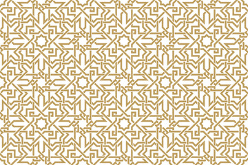 Obraz premium Seamless geometric pattern in authentic arabian style.