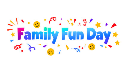 Fototapeta premium Family fun day celebration isolated on transparent background