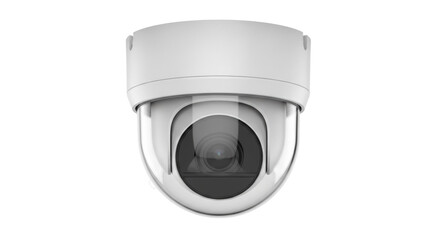 Dome security camera PNG isolated on transparent background, surveillance system for home safety and crime prevention, CCTV equipment © Cristian