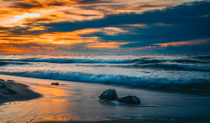 zachód słońca nad morzem  © Jan