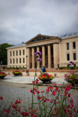View of summer streets in the city center of Oslo, Norway