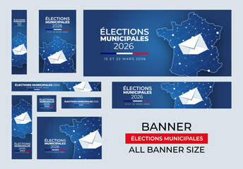 Plakat élections municipales 2026 bannières
