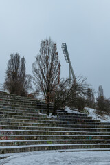 Floodlight mast at the Jahnstadion, Prenzlauer Berg, Berlin