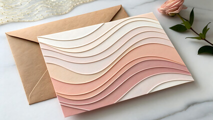 Envelope clutch bag mockup, Greeting Card Background, Template Love Letter, Valentines Day Card, Elegant Valentine&rsquo;s Day Greeting Card.