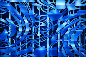 青のグラデーション抽象アート背景