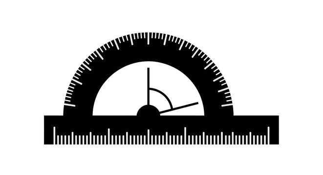 Protractor tool for measuring angles precisely.