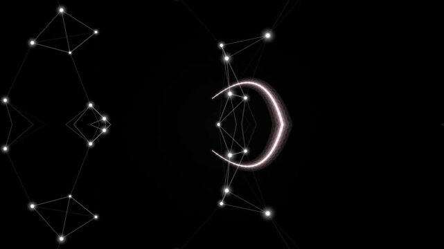 Constellation Patterns in the Night Sky.
