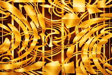 金色の抽象グラフィック背景アート
