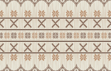 seamless geometric ethnic pattern in Native American and Southwestern style. Earth tone tribal textile design for background, curtain, carpet, wallpaper, clothing, wrapping, and Batik.