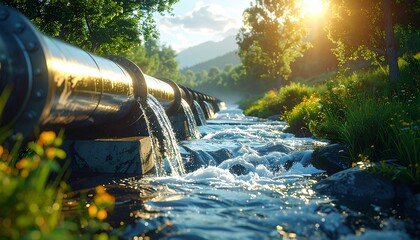 Water Pipeline in Nature