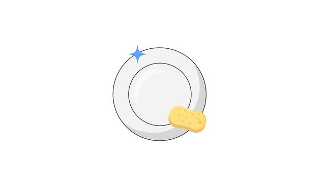 Animation with transparent background loop graphic design element spinning around 
