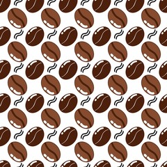 Obraz premium Seamless Coffee Bean Pattern Background