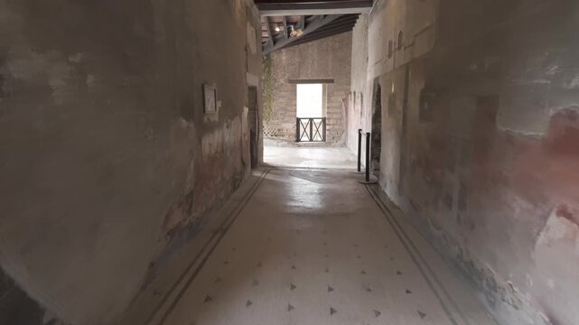 Ancient Hallway in Ercolano Ruins