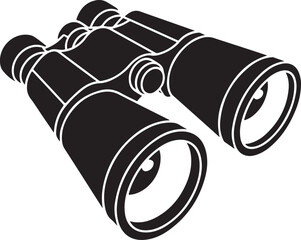 Black Binoculars Icon on White Background ed2036f61eab4ef80d041b33324da2f1dr