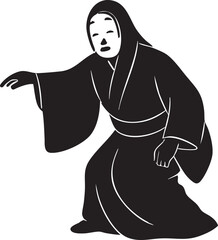 Traditional Japanese Daruma Doll Isolated on White Background