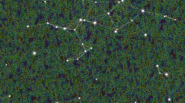 Night Sky Constellations Stars Space View.