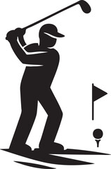 golf player silhouette