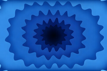 抽象的な青いグラデーションの波形トンネルデザイン