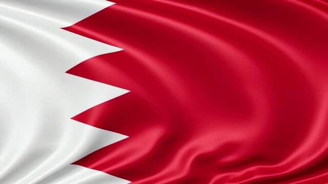 Qatar National Flag Waving in the Wind.
