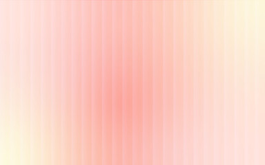 Obraz premium Holographic glass distortion in Soft peach and light pink pastel gradient. Blurred ripple stripes with glossy vertical gradient, vector illustration 