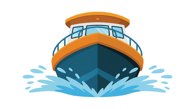 A stylized cartoon illustration of a boat with a dark blue hull and an orange upper deck (3)_traced