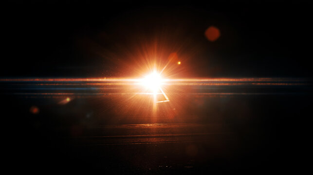 Overlay effect with scratches, dust particles, and orange light leaks on dark black background, cinematic texture, grunge style